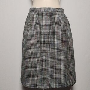 Vintage Norton McNaughton Plaid Wool Skirt – Made in USA (Size 8, Waist 25")